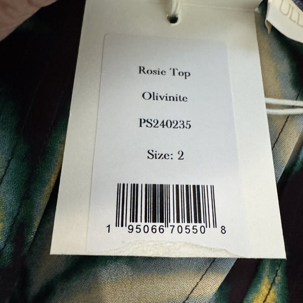 Ulla Johnson Womens Rosie Top Size 2 Olivinite Short Sleeve New with tags blouse - Picture 9 of 11